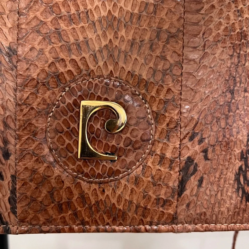 Vintage Pierre Cardin Croc leather shoulder handbag purse - Picture 3 of 10